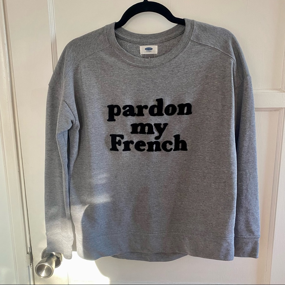 Pardon My French light crewneck sweatshirt